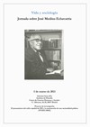 Vida y sociología. Jornada sobre José Medina Echavarría Vida y sociología. Jornada sobre José Medina Echavarría