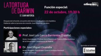 Cartel de la representación Representación Teatral: "La Tortuga de Darwin", de Juan Mayorga