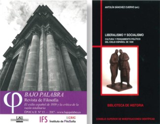 Presentación de un monográfico sobre el exilio español de 1939 y del libro "Liberalismo y Socialismo. Cultura y Pensamiento Político del Exilio Español de 1939", editados por Antolín Sánchez Cuervo (IFS) Presentación de un monográfico sobre el exilio español de 1939 y del libro "Liberalismo y Socialismo. Cultura y Pensamiento Político del Exilio Español de 1939", editados por Antolín Sánchez Cuervo (IFS)