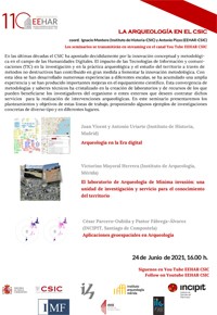 Ciclo de conferencias «La arqueología en el CSIC»: "Arqueología en la Era digital"