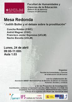 Mesa Redonda "Judith Butler y el debate sobre la prostitución" Mesa Redonda "Judith Butler y el debate sobre la prostitución"
