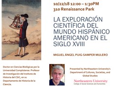 Cartel del seminario Conferencia "La exploración científica del mundo hispánico americano del siglo XVIII"