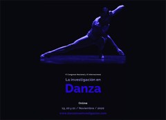 Cartel del congreso VI Congreso Nacional y III Internacional "La Investigación en Danza"