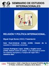 Cartel del seminario Seminario de Estudios Internacionales: "Religión y política internacional"