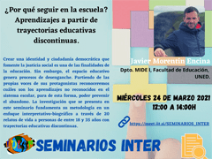 Seminarios INTER: "¿Por qué seguir en la escuela? Aprendizajes a partir de trayectorias educativas discontinuas"