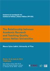 Seminario de Investigación del IPP: "The Relationship between Academic Research and Teaching Quality across Italian Universities