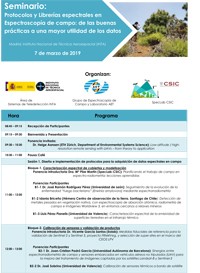 Cartel del seminario Seminario: Protocolos y Librerías espectrales en Espectroscopía de campo: de las buenas prácticas a una mayor utilidad de los datos