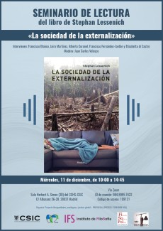 Seminario de lectura del libro de Stephan Lessenich "La sociedad de la externalización" Seminario de lectura del libro de Stephan Lessenich "La sociedad de la externalización"