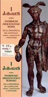 Cartel de las jornadas I Jornadas sobre Patrimonio Arqueológico Romano en la provincia de Castellón: restos, conservación y museología