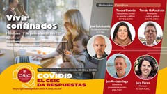 Cartel del seminario Webinar "Vivir confinados"