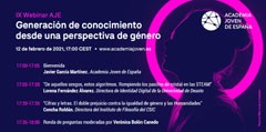 IX Webinar de la Academia Joven de España: Generación de conocimiento desde una perspectiva de género